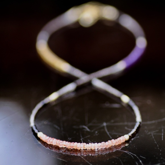 Citrine Amethyst Sunstone Wrap Bracelet Convertible Necklace 14k Gold Filled - Picture 3 of 7